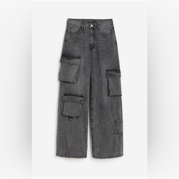 H&M Wide High Cargo Jeans - Picture 6 of 9